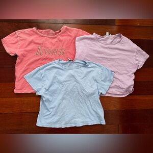 Crewcuts Kids Short Sleeve Tees - Pink, Blue, and Purple